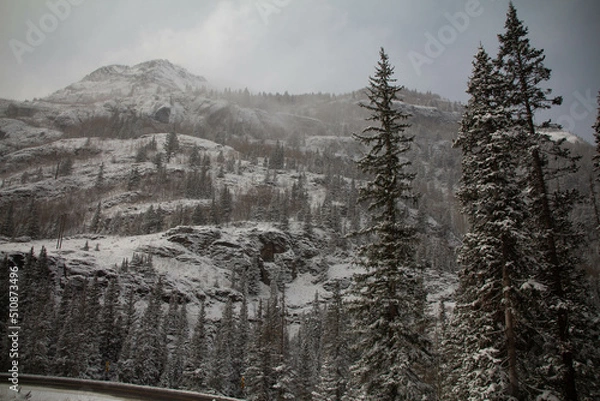 Fototapeta Snow covered mountains