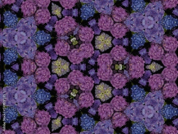 Obraz 水に浮かぶ紫陽花