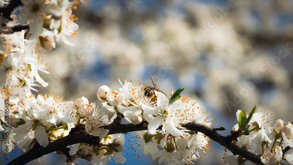 Obraz Bee. April tree.