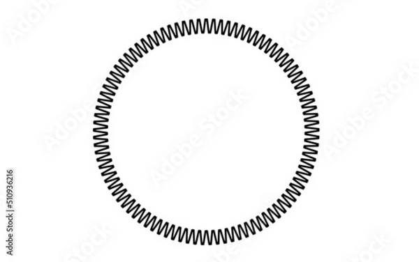 Obraz Vector black circle frame cog space abstract bumpy 