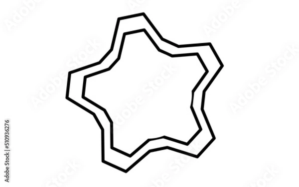 Obraz Vector black circle frame cog space abstract bumpy 