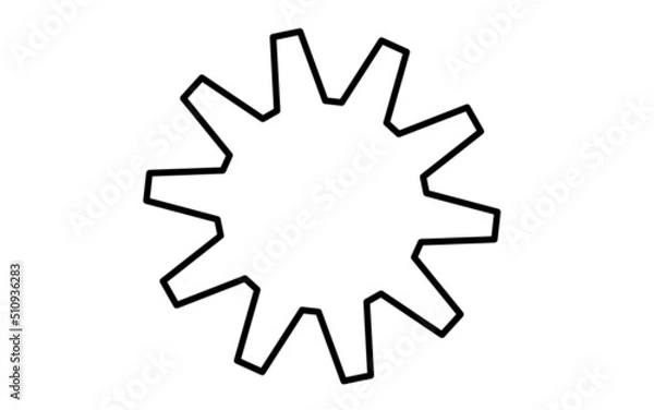 Obraz Vector black circle frame cog space abstract bumpy 