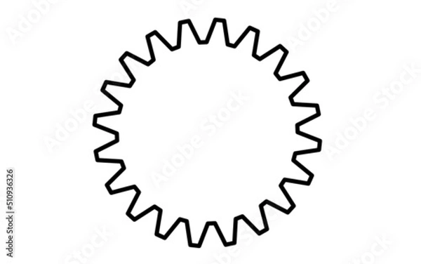 Obraz Vector black circle frame cog space abstract bumpy 