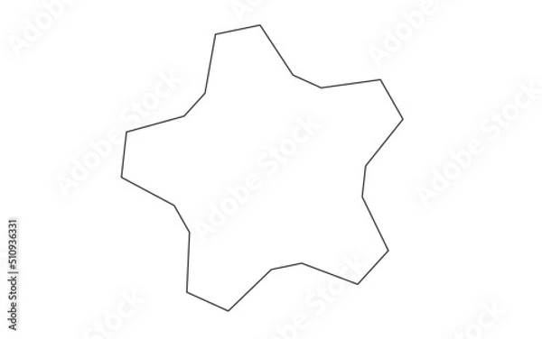 Obraz Vector black circle frame cog space abstract bumpy 