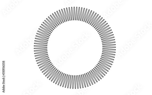 Obraz Vector black circle frame cog space abstract bumpy 