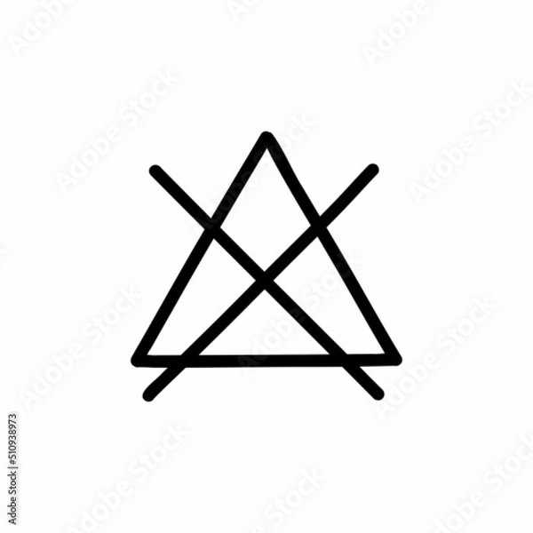 Fototapeta do not bleach symbol doodle icon, vector color line illustration