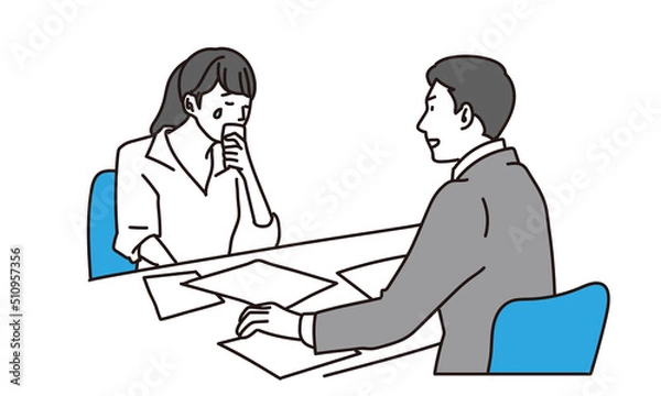 Fototapeta 相談を受ける弁護士、探偵