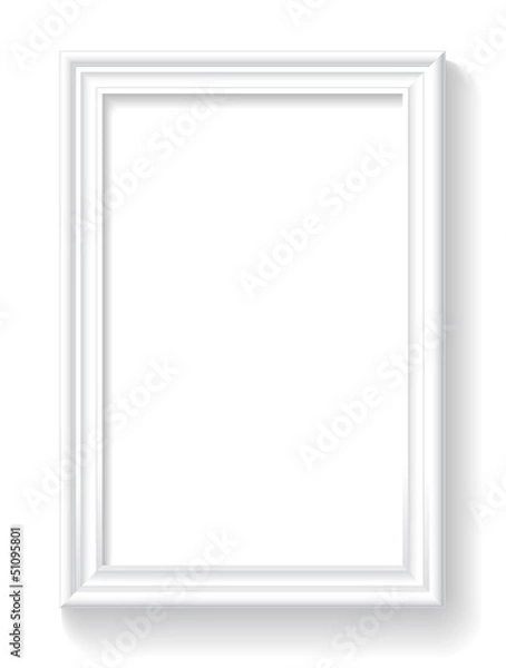 Obraz Frame is on the white wall.