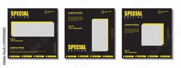 Fototapeta Social media posts template modern design, for digital marketing online