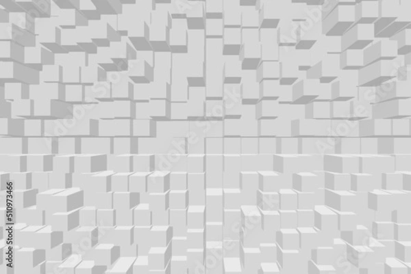 Obraz White Background With Abstract Cubes