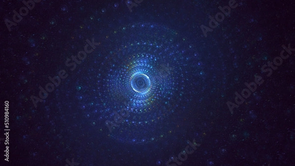 Fototapeta 3D rendering abstract round light background