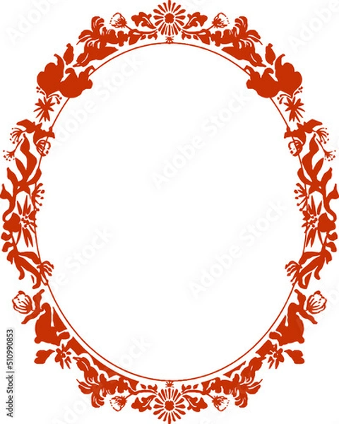 Obraz frame with flowers