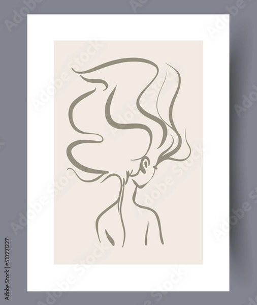 Fototapeta Abstract modern printable art wall posters. Bundle of abstractionism creative banners and artworks for print. Vector illustration. 