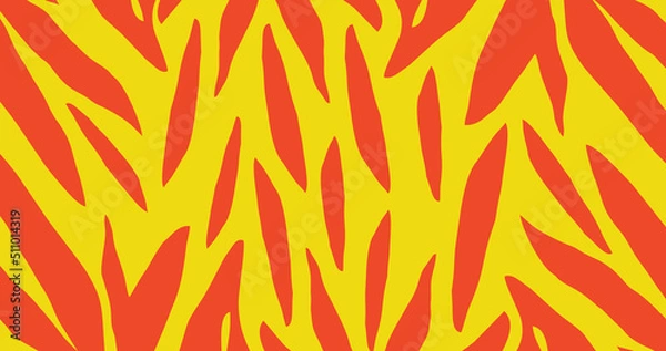 Fototapeta Hand drawn minimal abstract pattern. Collage contemporary print. Fashionable template for design