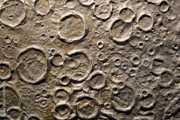 Obraz The texture of the moon's surface with craters