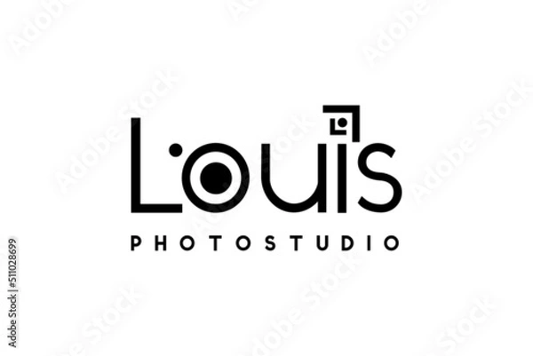 Fototapeta camera logo icon vector template