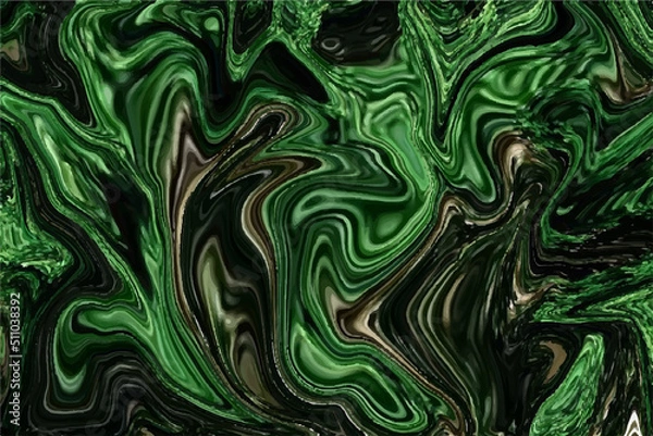Fototapeta Colorful Liquid Background desing, Fluid painting abstract texture,aet technique. can be used for background or wallpaper, abstract background with green leaves