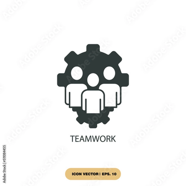 Fototapeta teamwork icons  symbol vector elements for infographic web