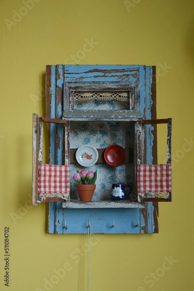 Obraz old window model with decoration