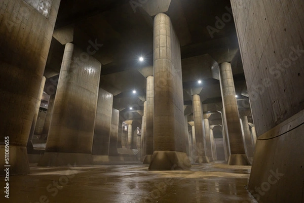 Obraz 首都圏外郭放水路 · 埼玉県春日部市　防災　地下神殿