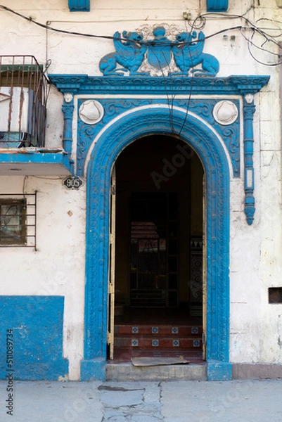 Obraz 青いレトロなアーチ