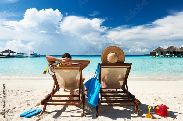 Obraz Para na plaży