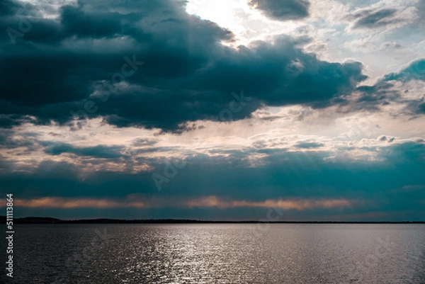 Obraz clouds over the lake