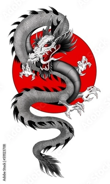 Fototapeta dragon tattoo