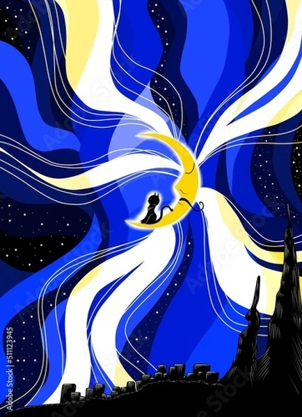 Fototapeta night city