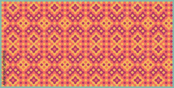 Fototapeta Multicolor truchet tiling connections illustration