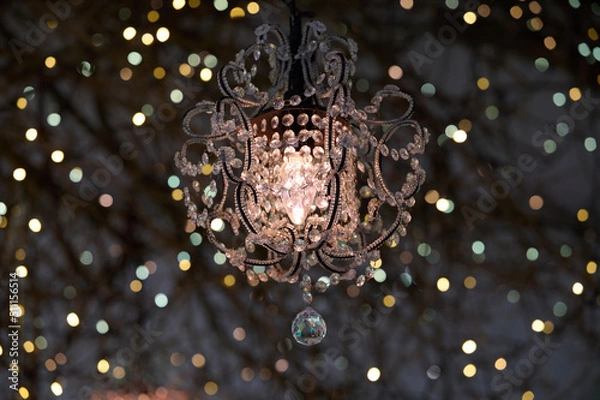 Obraz Decorative antique style hanging gothic lantern glowing