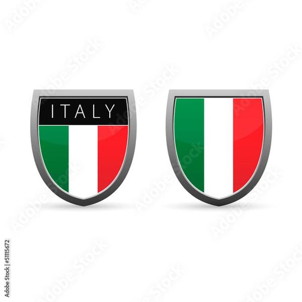 Fototapeta Italy flag emblem