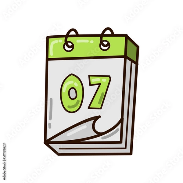 Obraz Calendar doodle icon vector
