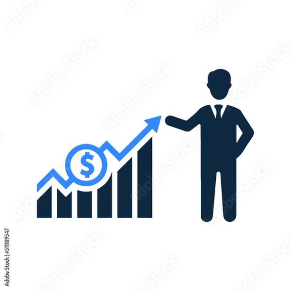 Fototapeta Profit businessman icon
