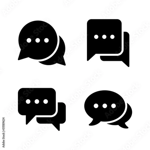 Fototapeta Chat icon vector. speech bubble sign and symbol. comment icon. message
