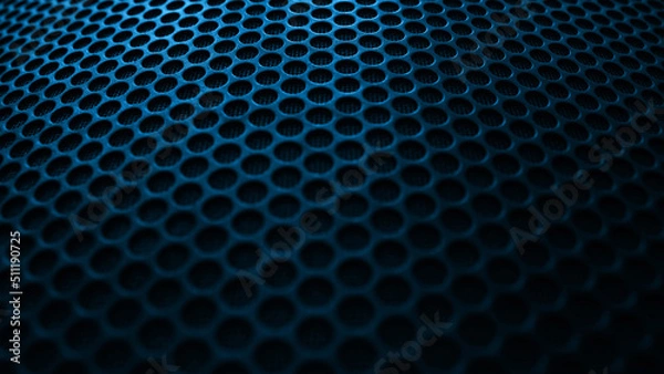 Fototapeta The speaker surface mesh is blue. Focus selected