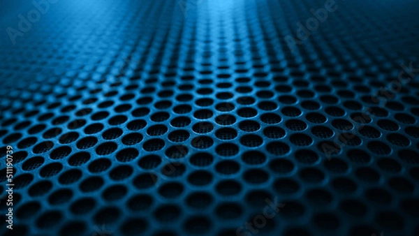 Fototapeta The speaker surface mesh is blue. Focus selected