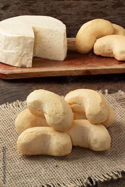 Obraz Tradicional cheese biscuit with cheese. Selective focus.