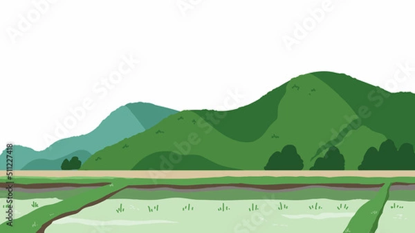 Obraz 田んぼと山