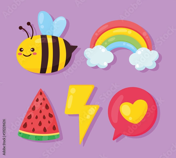 Fototapeta five cute designs