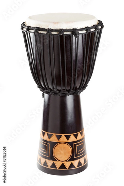 Fototapeta Bęben djembe, izolowany