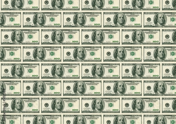 Fototapeta Back background from dollars