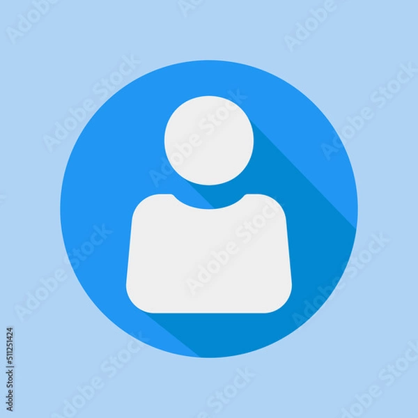 Obraz User icon in flat style about user interface, use for website mobile app presentation