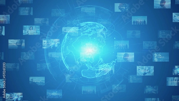 Fototapeta グローバルネットワーク　デジタルトランスフォーメーション