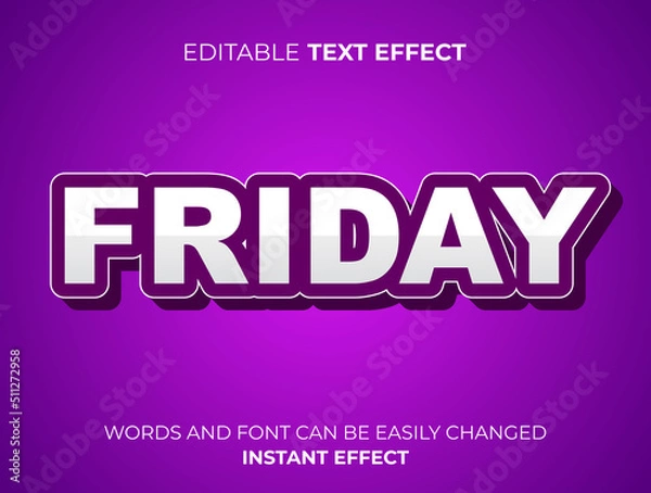 Obraz purple friday text effect typography