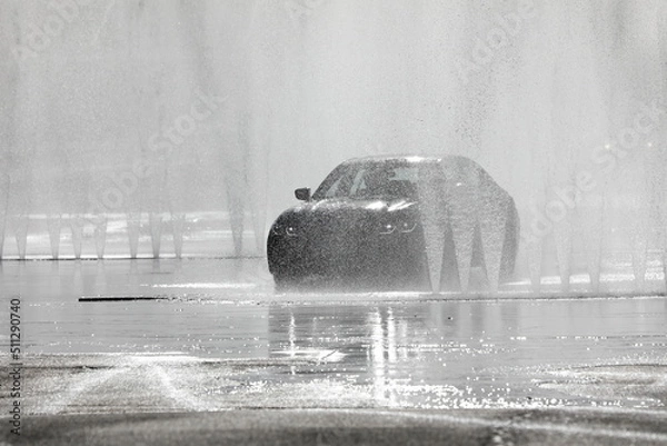 Obraz Driving safe center action