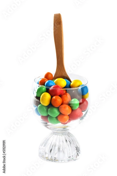 Obraz Chocolate eggs in glass cup