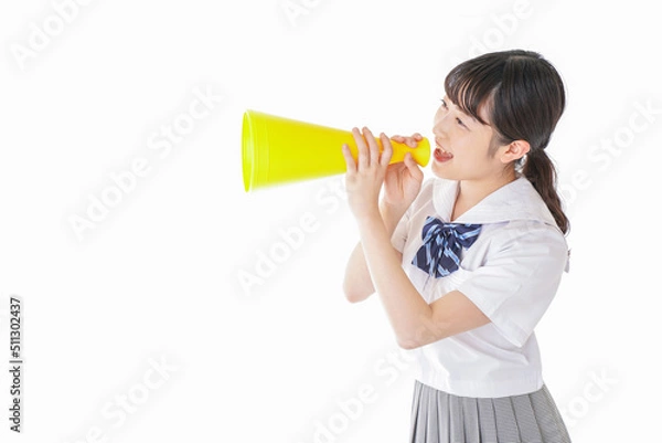 Fototapeta 応援をする学生