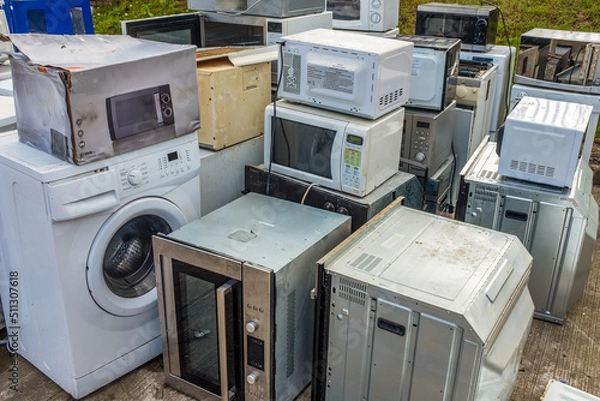 Fototapeta Urządzenia krajowe w centrum recyklingu