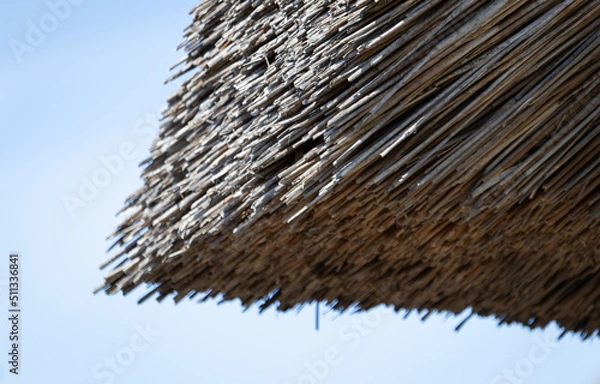 Fototapeta Reetdach Dachkante
